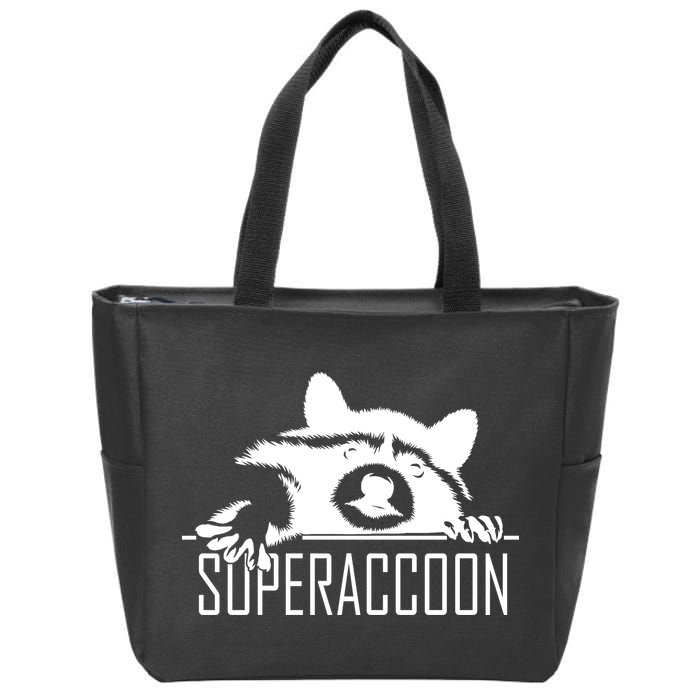 Super Raccoon Superraccon Trash Panda Zip Tote Bag
