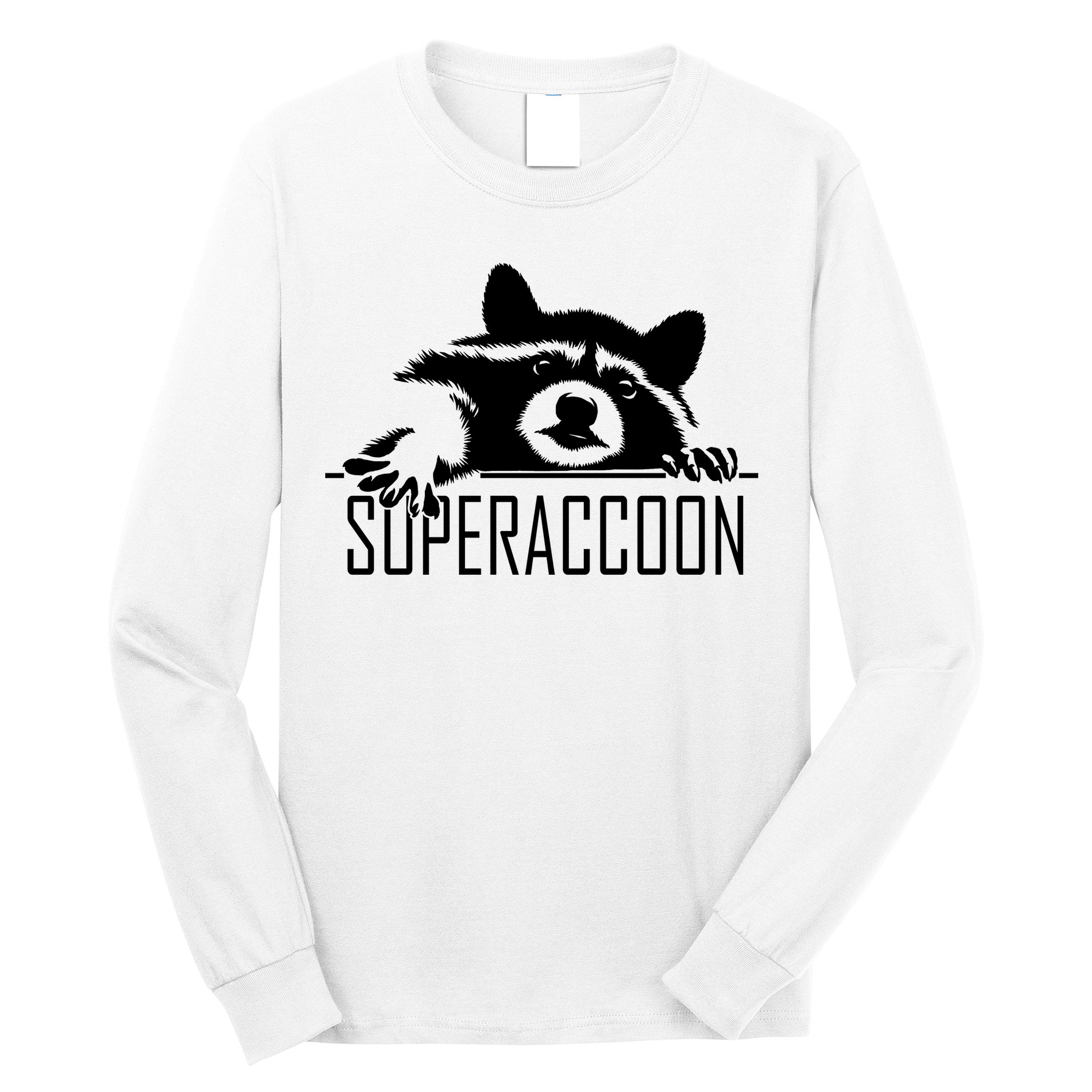 Super Raccoon Superraccon Trash Panda Long Sleeve Shirt
