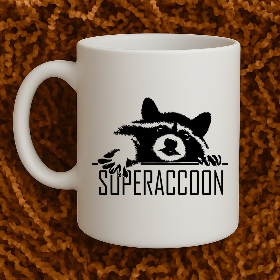 Super Raccoon Superraccon Trash Panda Mug
