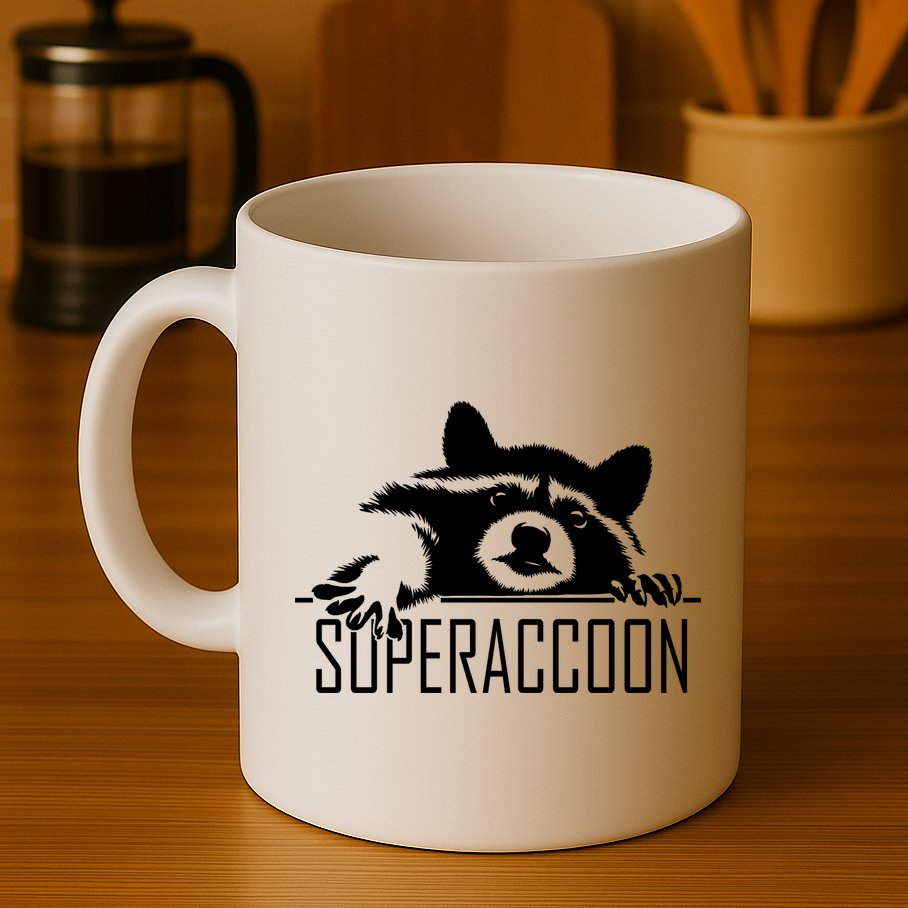 Super Raccoon Superraccon Trash Panda Mug