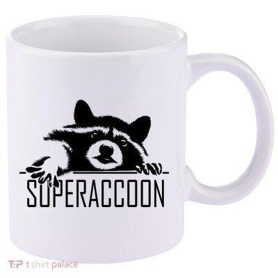 Super Raccoon Superraccon Trash Panda 11oz C Handle Ceramic Mug