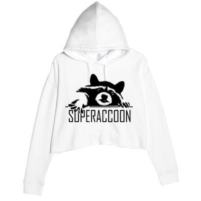 Super Raccoon Superraccon Trash Panda Crop Fleece Hoodie