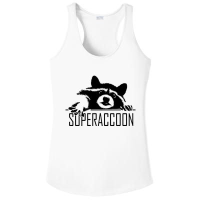 Super Raccoon Superraccon Trash Panda Ladies PosiCharge Competitor Racerback Tank