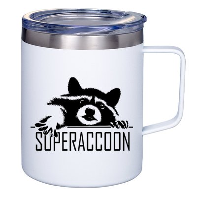 Super Raccoon Superraccon Trash Panda 12oz Stainless Steel Coffee Mug