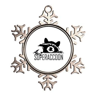 Super Raccoon Superraccon Trash Panda Metallic Star Ornament