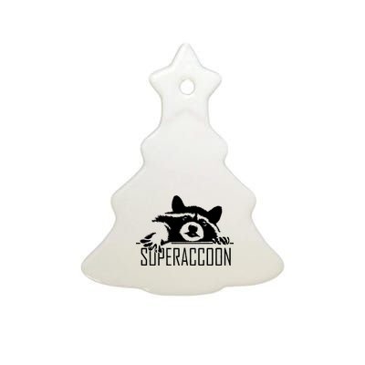 Super Raccoon Superraccon Trash Panda Ceramic Tree Ornament