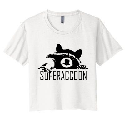 Super Raccoon Superraccon Trash Panda Crop Top