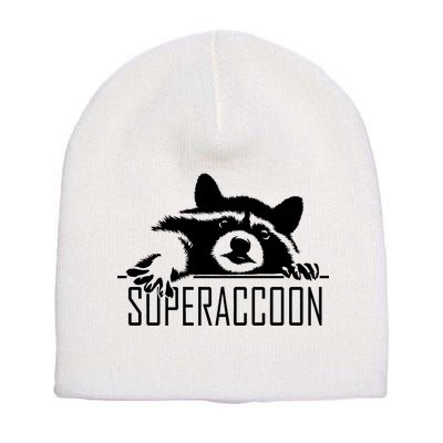 Super Raccoon Superraccon Trash Panda Short Acrylic Beanie