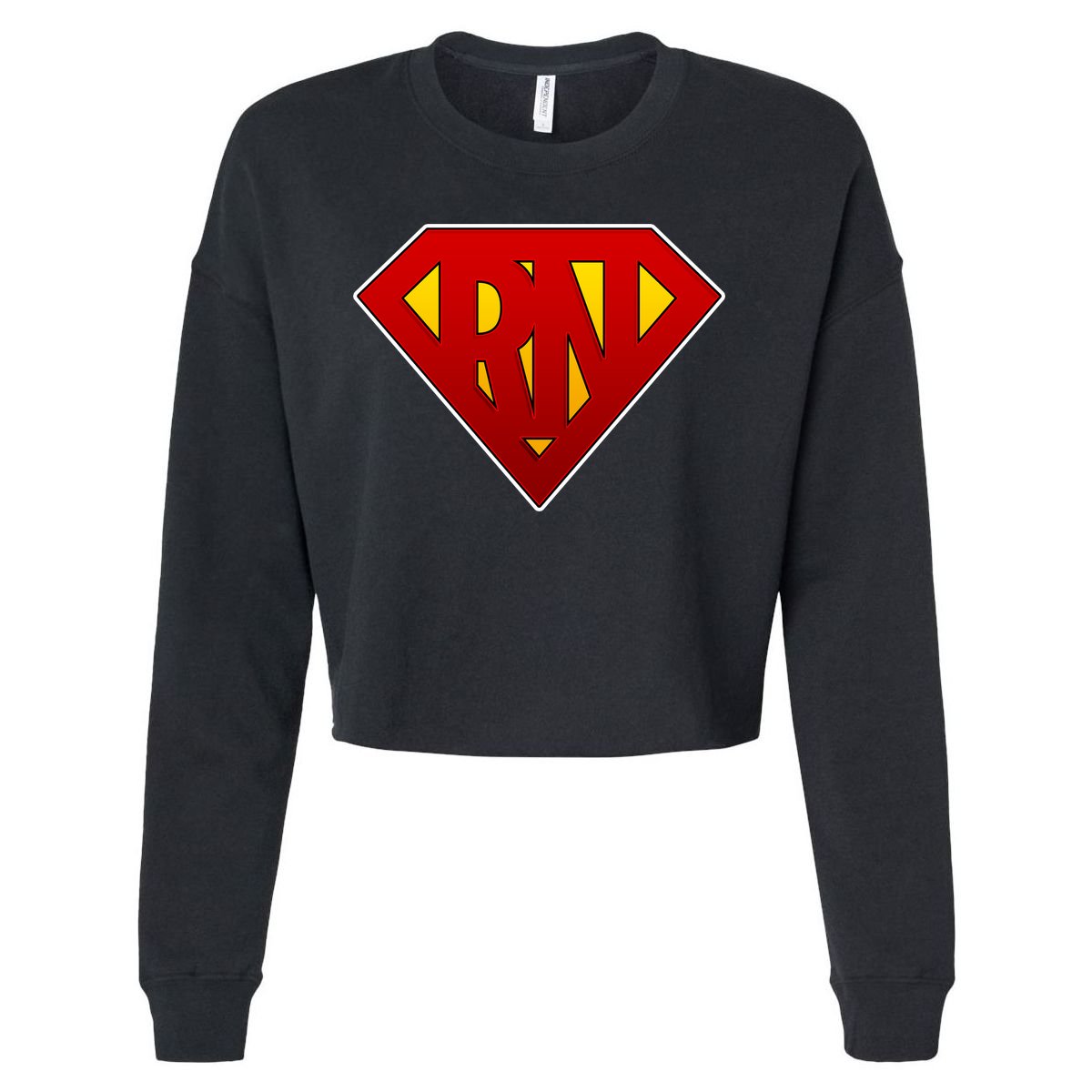 Super RN Registered Nurse Cropped Pullover Crew