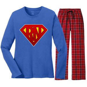 Super RN Registered Nurse Women's Long Sleeve Flannel Pajama Set 