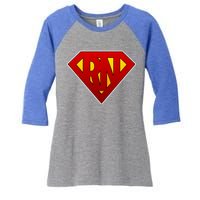 Super RN Registered Nurse Women's Tri-Blend 3/4-Sleeve Raglan Shirt