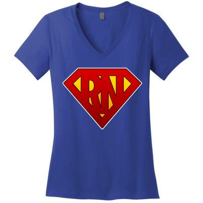 Super RN Registered Nurse Women's V-Neck T-Shirt