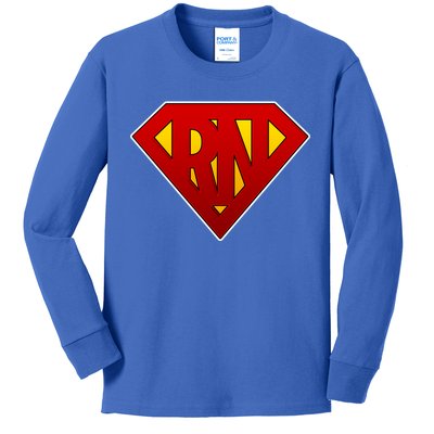 Super RN Registered Nurse Kids Long Sleeve Shirt