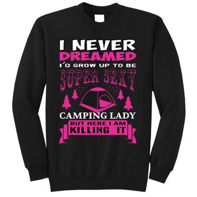 Super Sexy Camping Lady Sweatshirt