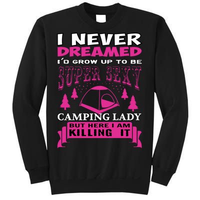 Super Sexy Camping Lady Sweatshirt