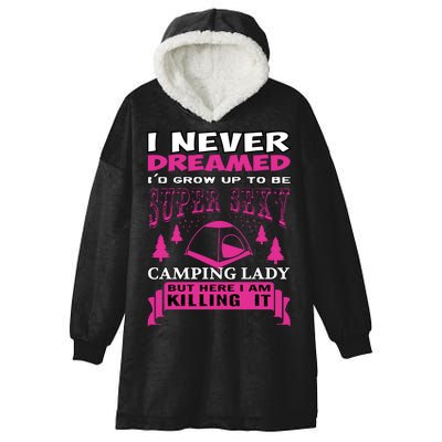 Super Sexy Camping Lady Hooded Wearable Blanket