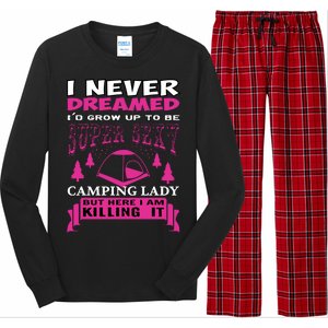 Super Sexy Camping Lady Long Sleeve Pajama Set