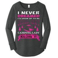 Super Sexy Camping Lady Women's Perfect Tri Tunic Long Sleeve Shirt