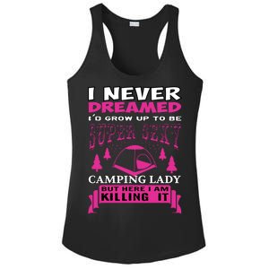 Super Sexy Camping Lady Ladies PosiCharge Competitor Racerback Tank