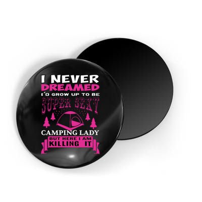 Super Sexy Camping Lady Magnet