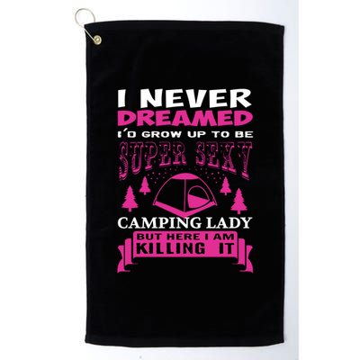 Super Sexy Camping Lady Platinum Collection Golf Towel