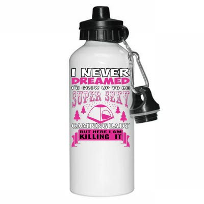 Super Sexy Camping Lady Aluminum Water Bottle