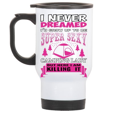 Super Sexy Camping Lady Stainless Steel Travel Mug