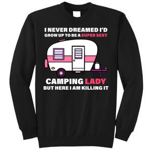 Super Sexy Camping Lady Killing It Sweatshirt