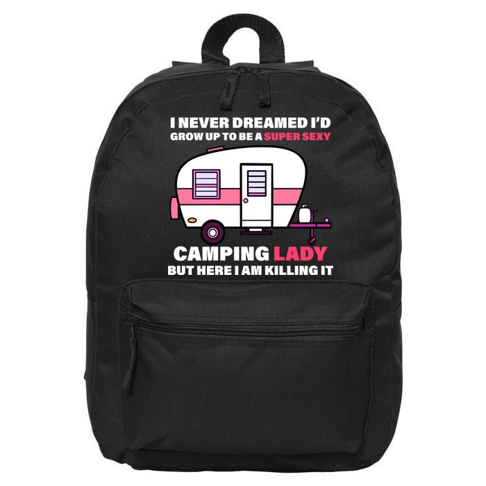 Super Sexy Camping Lady Killing It 16 in Basic Backpack