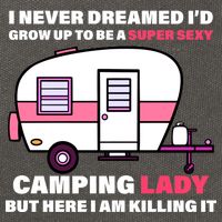 Super Sexy Camping Lady Killing It Cotton Canvas Backpack