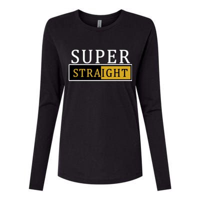 Super Straight Womens Cotton Relaxed Long Sleeve T-Shirt