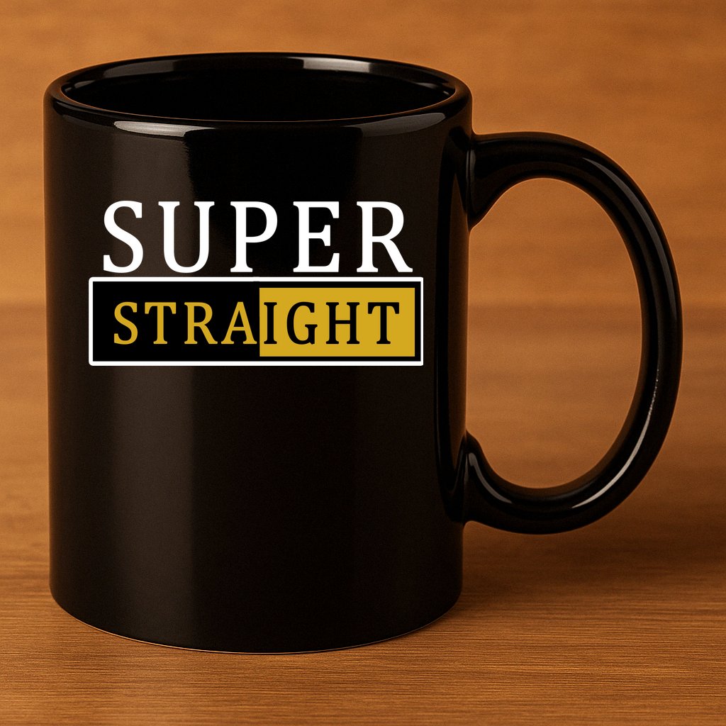 Super Straight 11oz C Handle Ceramic Mug