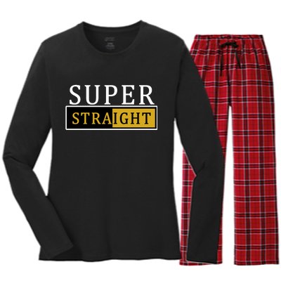 Super Straight Women's Long Sleeve Flannel Pajama Set 