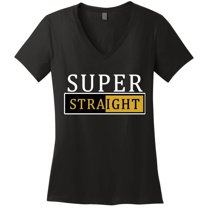 Super Straight Women's V-Neck T-Shirt