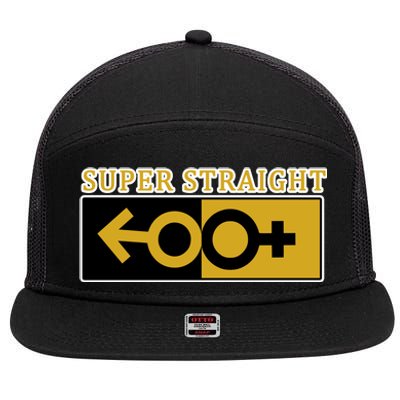 Super Straight Identity 7 Panel Mesh Trucker Snapback Hat