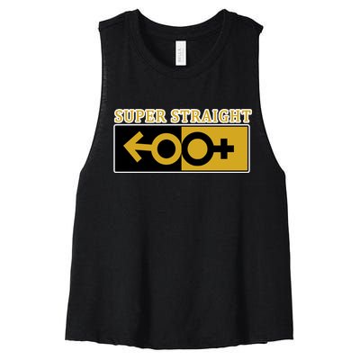 Super Straight Identity Women's Racerback Cropped Tank