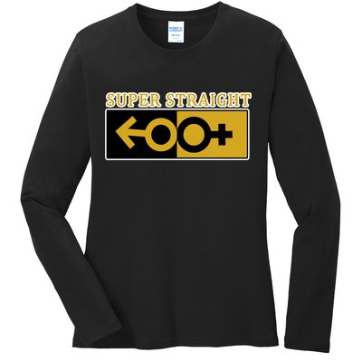 Super Straight Identity Ladies Long Sleeve Shirt