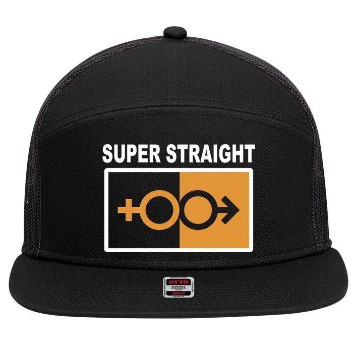 Super Straight Pride Bar Style 7 Panel Mesh Trucker Snapback Hat