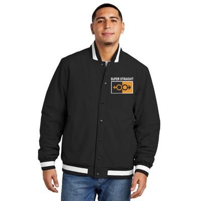 Super Straight Pride Bar Style Insulated Varsity Jacket