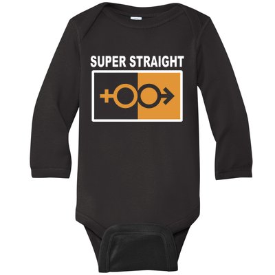 Super Straight Pride Bar Style Baby Long Sleeve Bodysuit