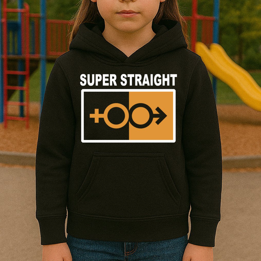 Super Straight Pride Bar Style Kids Hoodie