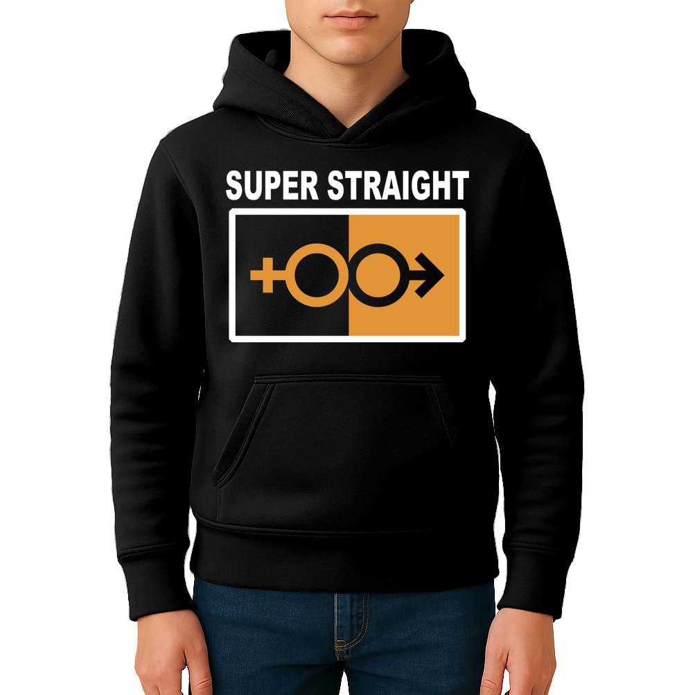 Super Straight Pride Bar Style Kids Hoodie