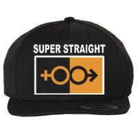 Super Straight Pride Bar Style Wool Snapback Cap