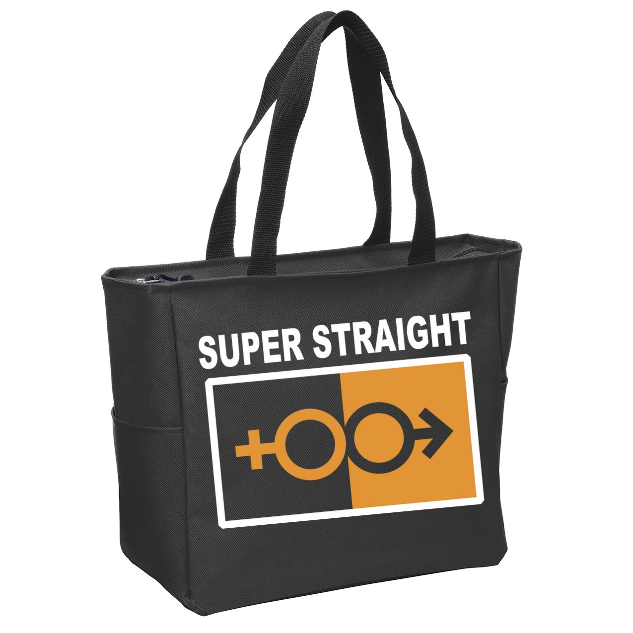 Super Straight Pride Bar Style Zip Tote Bag