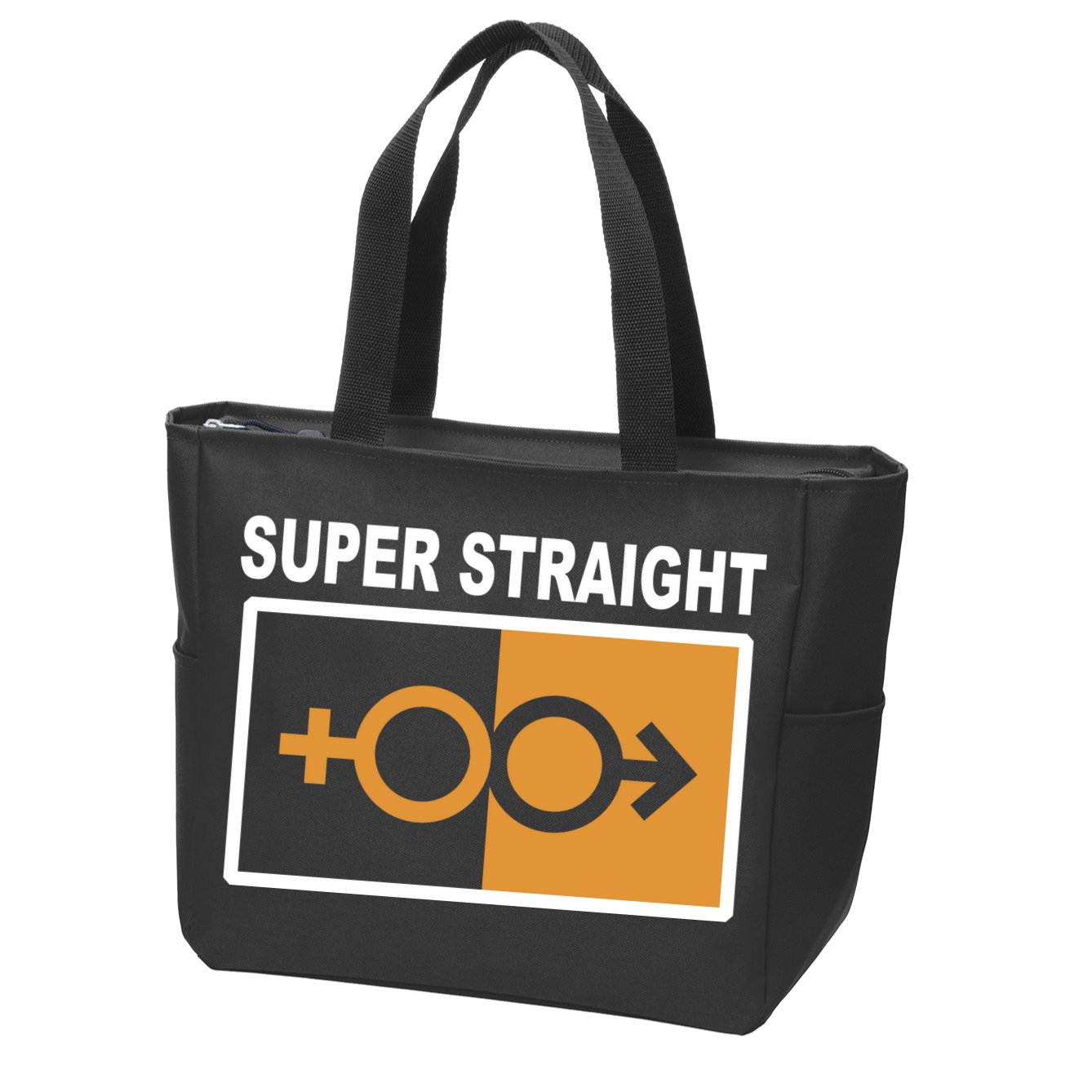 Super Straight Pride Bar Style Zip Tote Bag