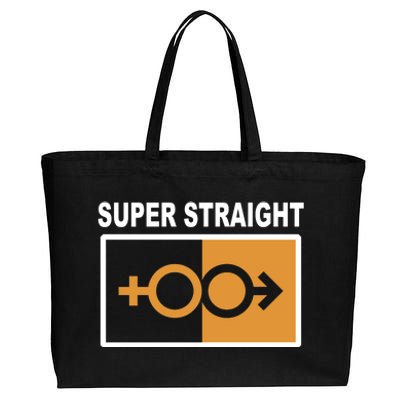 Super Straight Pride Bar Style Cotton Canvas Jumbo Tote