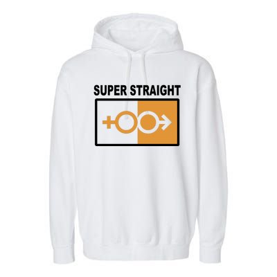 Super Straight Pride Bar Style Garment-Dyed Fleece Hoodie