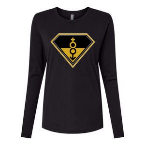 Super Straight Pride Superhero Womens Cotton Relaxed Long Sleeve T-Shirt