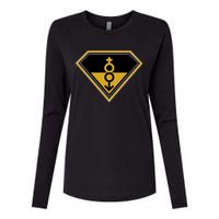 Super Straight Pride Superhero Womens Cotton Relaxed Long Sleeve T-Shirt