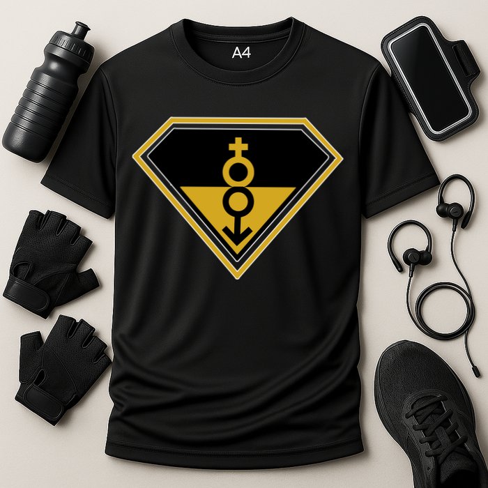 Super Straight Pride Superhero Cooling Performance Crew T-Shirt